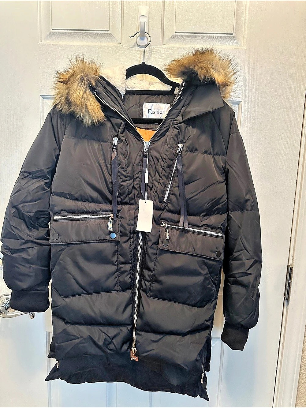 Emperor Goose Women's Hooded Puffer Parka Winter Down Coat Black Small